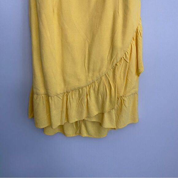 Sabo Skirt Luxe Espardell Tie Neck Ruffle Faux Wrap Dress - Picture 9 of 9